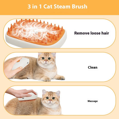 SteamGroom Pro - USB Rechargeable Steam Brush for Pet Grooming