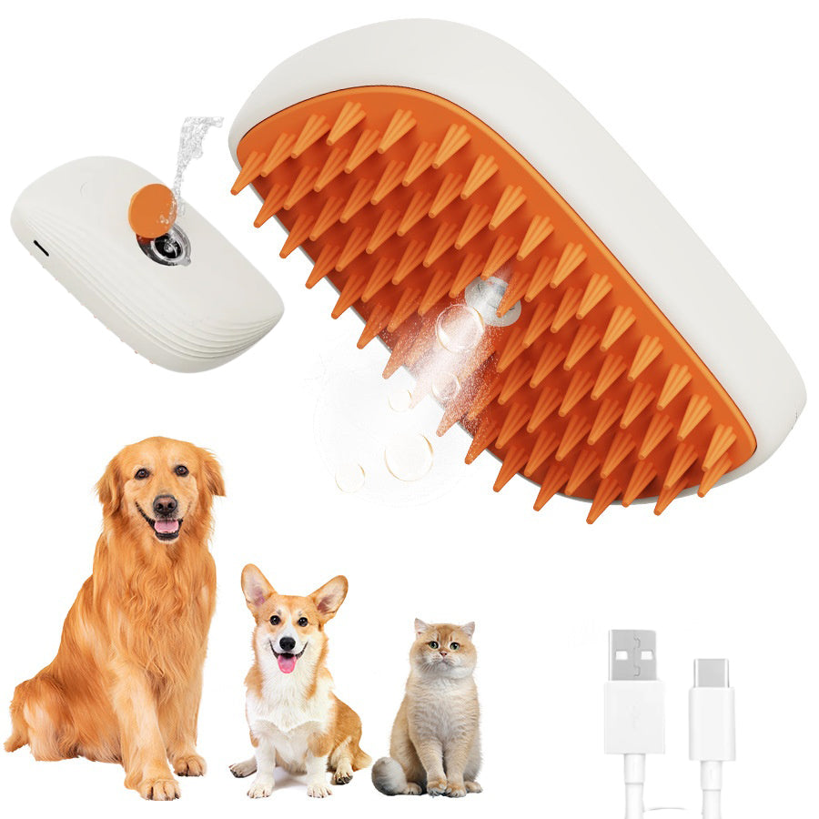 SteamGroom Pro - USB Rechargeable Steam Brush for Pet Grooming