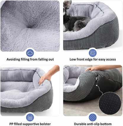 CozyNest Calming Bed - Anti-Anxiety Plush Pet Bed for Dogs & Cats