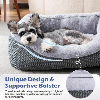 CozyNest Calming Bed - Anti-Anxiety Plush Pet Bed for Dogs & Cats