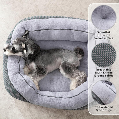 CozyNest Calming Bed - Anti-Anxiety Plush Pet Bed for Dogs & Cats