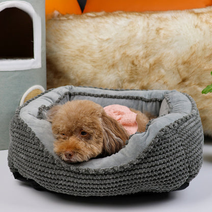CozyNest Calming Bed - Anti-Anxiety Plush Pet Bed for Dogs & Cats