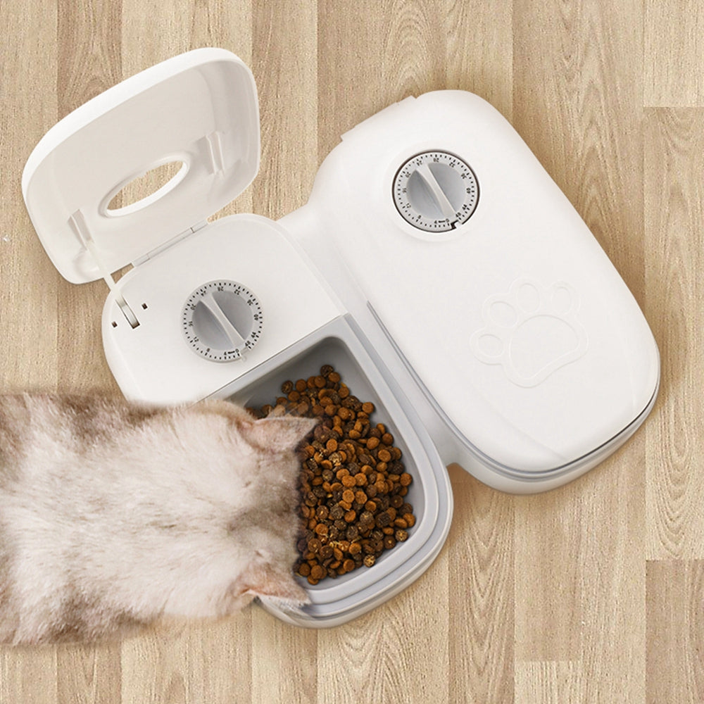 GravityFeed Dual Bowl Station - Automatic Pet Feeder & Water Dispenser