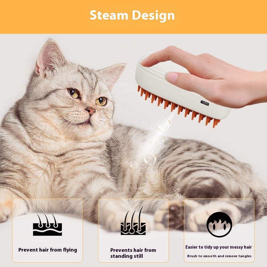 SteamGroom Pro - USB Rechargeable Steam Brush for Pet Grooming